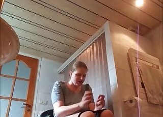 Great camera angles of a woman with a poop fetish